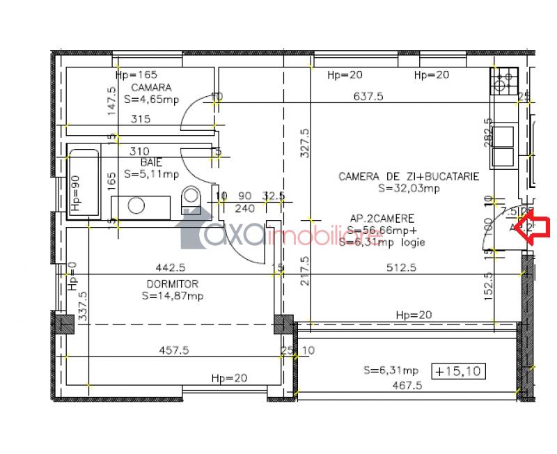 Apartament 2 camere de vanzare in Cluj-Napoca, cartier Calea Turzii