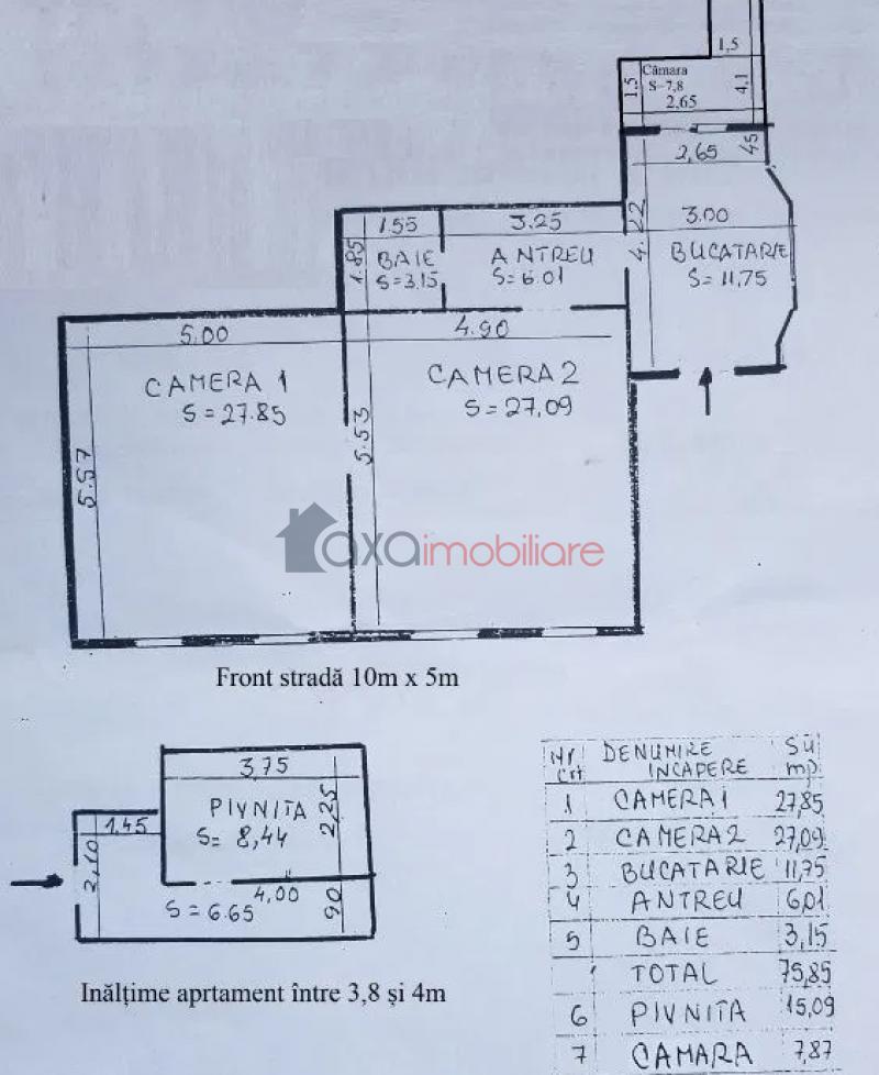 Apartament 2 camere de vanzare in Cluj-Napoca, cartier Centru